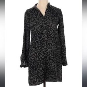 LOFT Leopard Print Shirt Dress